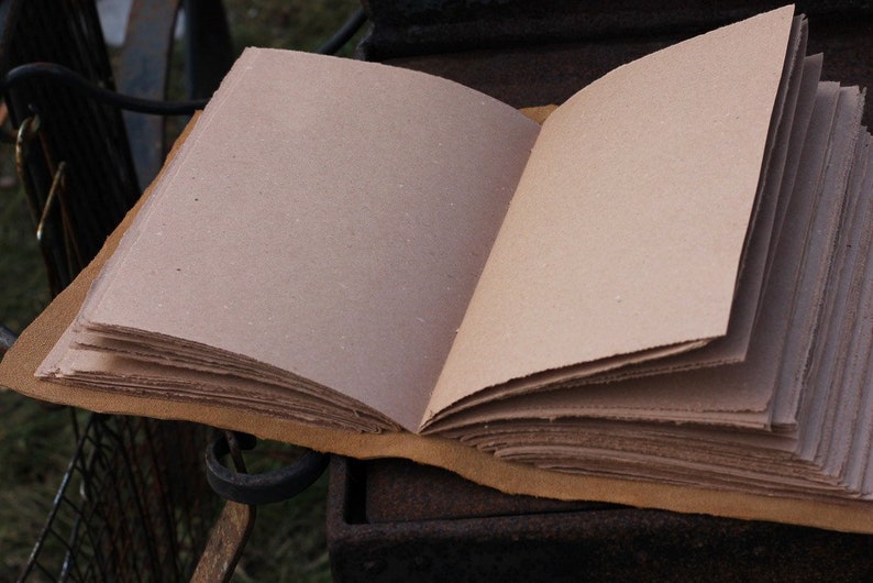 Leather wedding guest book journal Trees of life | Etsy