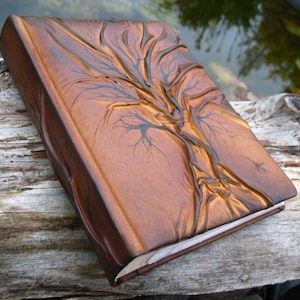 Leather Photo album 10 x 7 1/2  with Tree for 200 photos