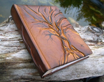 Leather Photo album 10 x 7 1/2  with Tree for 200 photos