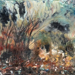 Original Encaustic Painting Textured Wax Art I Handmade Beeswax and Pigments I Nature inspired wall Art