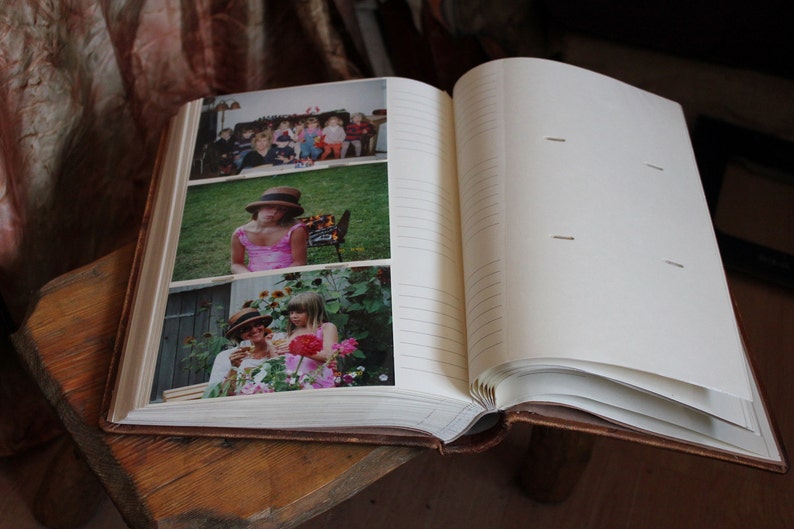 Wedding leather Photo album 13 x 9 with Tree of Life for 300 photos image 2