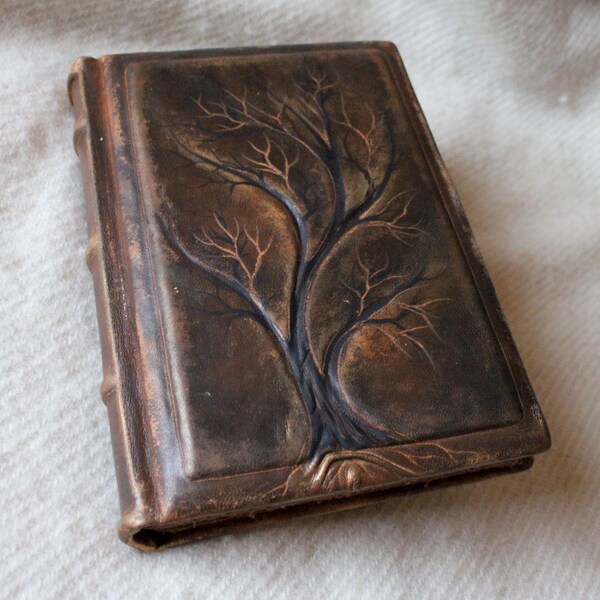 Leather guest book Tree of life 10 1/2 x 7 1/2