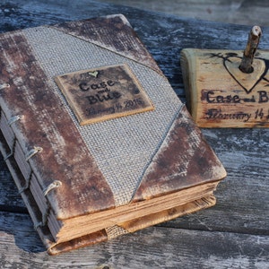 Personalized Burlap and Leather Medieval Journal Rustic Wedding ...