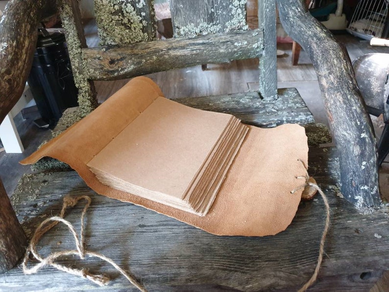 Leather journal with Trees image 10