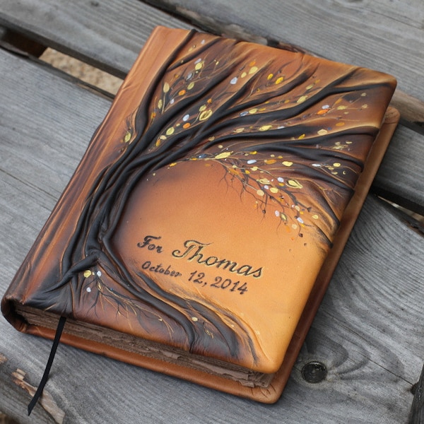 Leather Guest Book Etsy