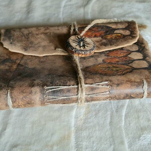 Leather journal with Trees image 4