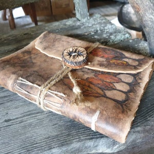Leather journal with Trees image 9
