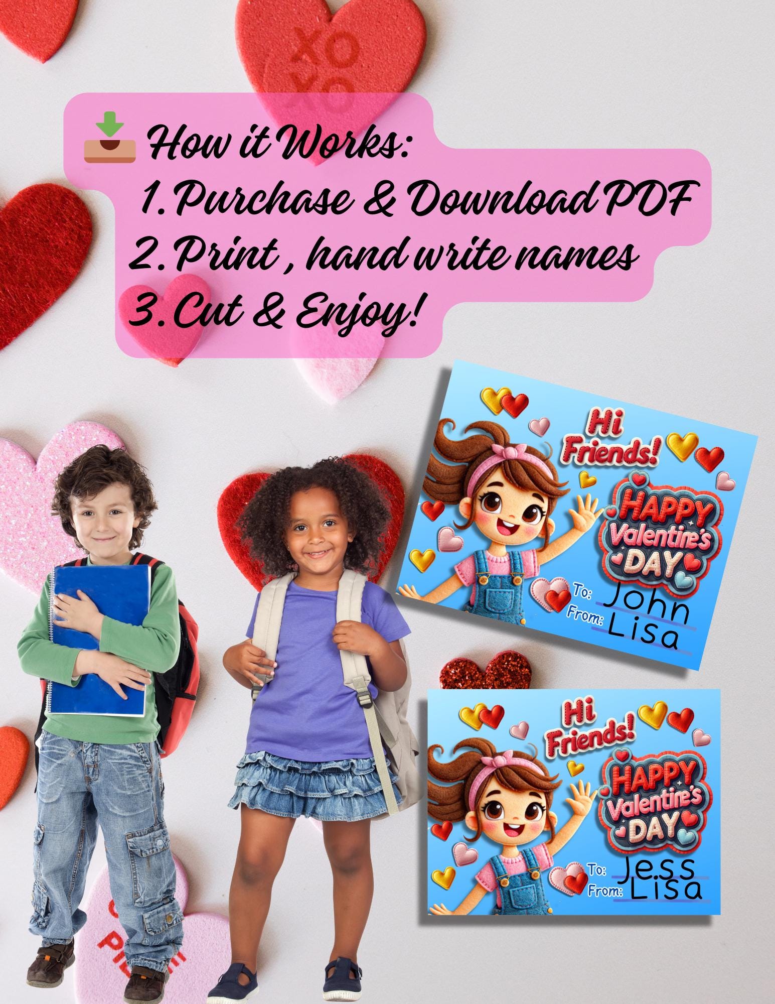 Ms. Rachel-inspired Valentine's Day Classmate Cards - Digital Download ...