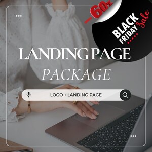 Landing Page Package: Includes Logo, fonts, color palette and landing page with personalized domain, hosting, call to actions and more.
