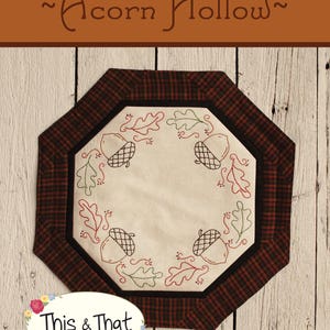 Acorn Hollow Embroidery pattern