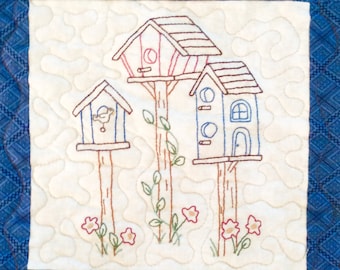 Early Bird for Seasons embroidery quilt Pattern