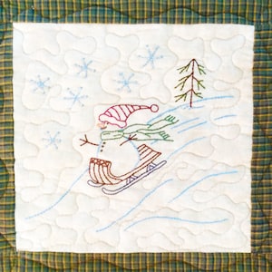 Winters Day for Seasons embroidery quilt Pattern
