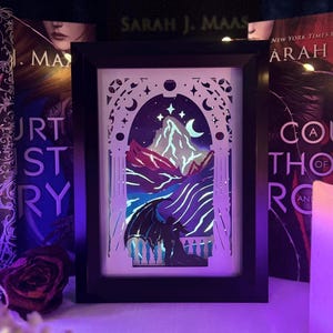 Edición LEGACY de City of Starlight / Rincón de libros con caja de luz / Decoración de libros con caja de sombras 3D para lectores / Regalo único para bibliófilos amantes de BookTok