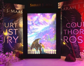 City of Starlight Backlit Book Nook Picture Box | 3D Shadow Light Box Bookish Decor for Reader | Unique Gift for BookTok Lover Bibliophiles