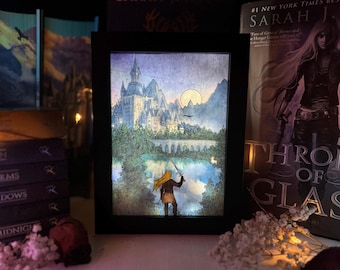 City of Pine and Snow Backlit Book Nook | Lighted Picture Box | Bookish Fae Decor for BookTok Lovers | Unique Gifts for Readers Bibliophiles