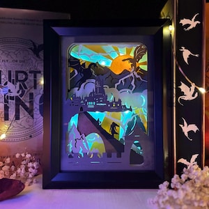 The Parapet LEGACY Edition | Light Box Book Nook, Dragon Book Fantasy 3D Shadow Box Bookish Decor for Reader | Unique Gift for BookTok Lover