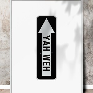 Yahweh, Trendy Christian Wall Art Printable, Christian Gift Idea, Minimalist Wall Art, Church Merch, Cool Church Merch, Gifts For Christians