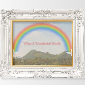 What A Wonderful World Print, Digital Download, Digital Print, What A Wonderful World Printable, Wall Art Birthday Gift, Wall Decor
