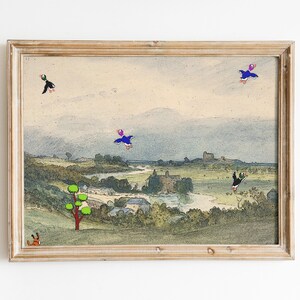 Woodland Nursery Art, Gift for Duck Lovers, Bird Hunter Gift, Vintage Mallard Duck Painting, Ducks Wall Art, Digital Download
