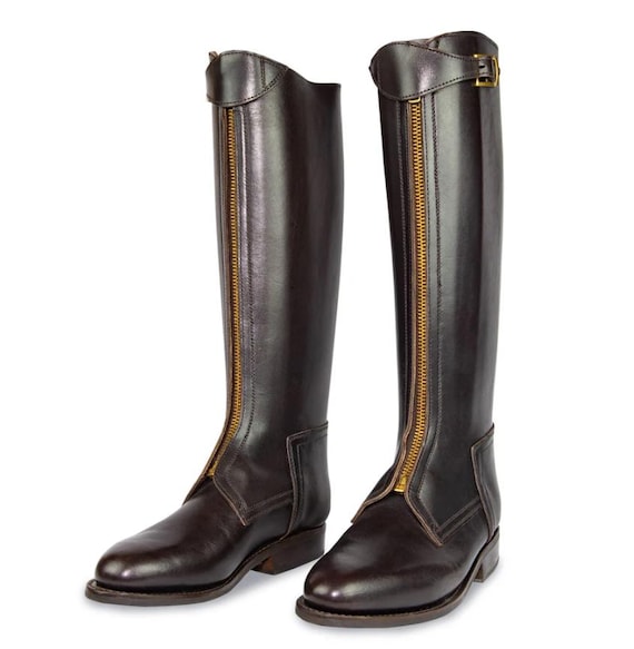 Stivali da equitazione in vera pelle da uomo Stivali lunghi da