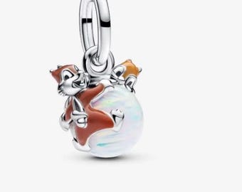 Charm Pandora Chip Dale Bauble per bracciale o collana, argento, ciondolo per collana, fatto a mano per Natale, regalo per lei, ciondolo da viaggio