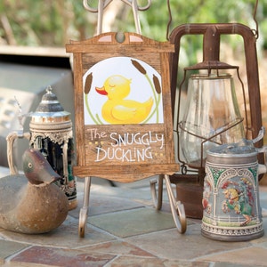 DIY Printable Sunggly Duckling Pub Sign - Rapunzel Tangled Party
