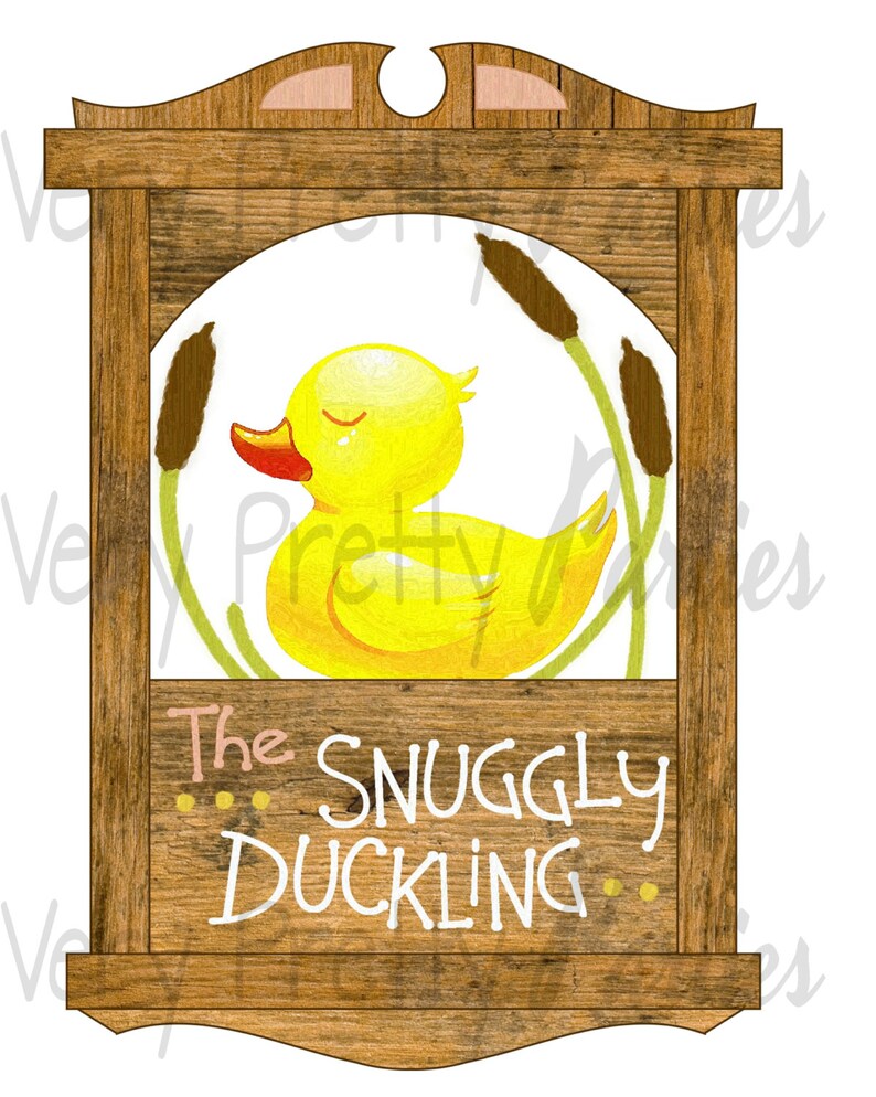 DIY Printable Sunggly Duckling Pub Sign Rapunzel Tangled Etsy