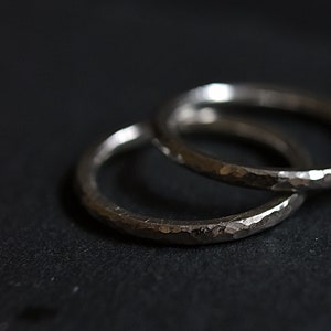 Skinny ring - thin stacking ring - Simple ring - Dainty ring - Recycled silver ring - Textured ring - Minimalist ring - Unisex skinny ring