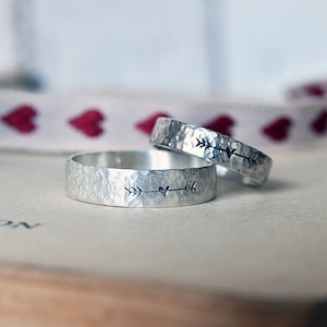 Promise rings for couples - 2 pcs matching rings - Couple ring set - Gift for girlfriend - Sterling silver rings - Couple sets