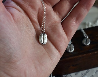 Collier de grains de café en argent - Collier de café - Bijoux de café - Cadeau d’amateur de café - Cadeaux liés au café - Cadeau gourmand - Cadeau d’amitié