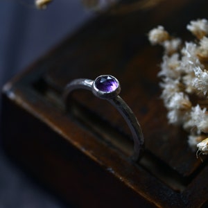 February birthstone ring gift - Amethyst ring