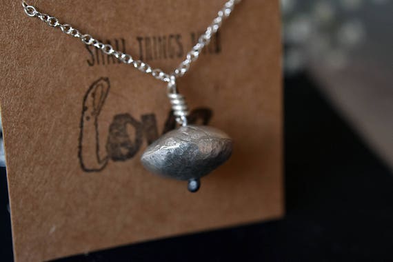 Long Silver Statement Necklace Unusual 