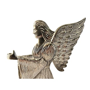 Vintage International Silver Co Angel Winged Plate Cherub Christmas Decor Candle Holder Religious Figurine