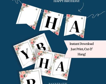 Boho Birthday Banner