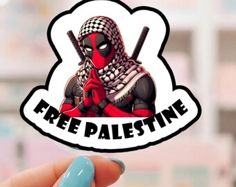 Palästina Mensch Rechte Aufkleber Aktivist Vinyl Aufkleber wasserdicht Auto Aufkleber Palästinenser Keffiyeh Muster Kunstwerk Merch