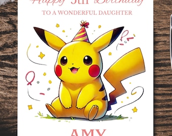 ピカチュウ HAPPY BIRTHDAY カード ピカチュウのカスタムハッピーバースデーカード息子へのパーソナライズ