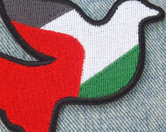 パレスチナ国旗刺繍パッチ 無料パレスチナ アイロン接着パッチ パレスチナ連帯活動家バッジ ジャケット バックパック 帽子用