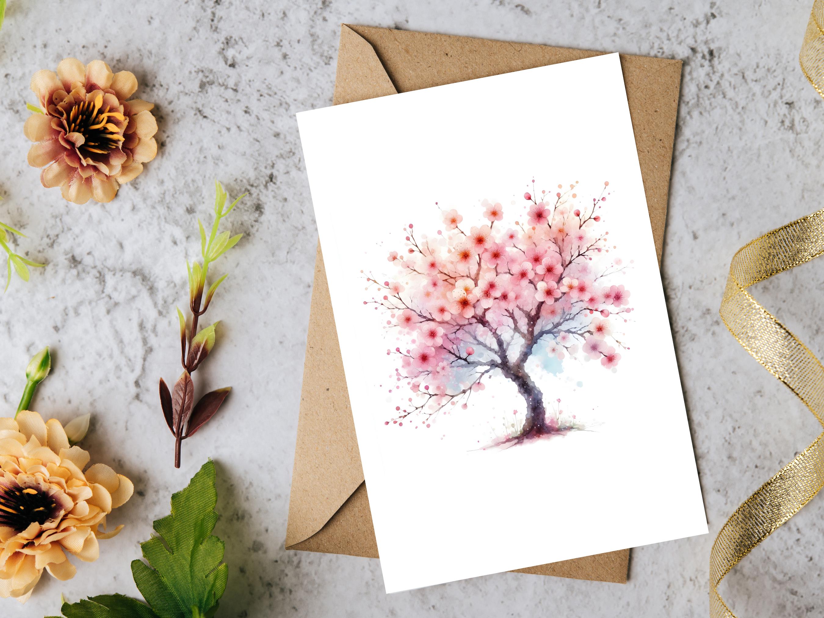 Central 23 Biglietto Pop Up Con Fiori Di Ciliegio - Albero Di Sakura Giapponese - Biglietti Auguri 3D Per Compleanno Festa Della Mamma Anniversario Primavera Per Donna - Viene Fornito Con Adesivi