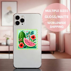 Wassermelone Aufkleber in Solidarität mit Palästina - glänzende wasserdichte Aufkleber für Laptop, Notebook, Auto, Stoßstange, iPhone - Ständer mit Gaza