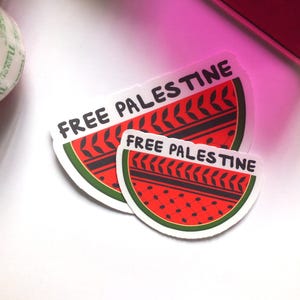 Watermelon Palestine Sticker Symbolic Resistance Decal Fruit Protest Design Vinyl Cultural Symbol Laptop Sticker Meaningful Gift