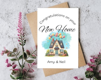 First Home Gift Card for Friend New House Good Luck Card Moving Home Making New Memories Greeting Card Personalized Congratulations Card