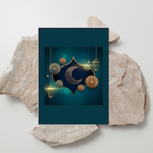Carte-cadeau minimaliste Passez un joyeux Aïd pour collègue musulman Royaume-Uni Carte de voeux Ramadan Moubarak Cartes de vœux musulmanes personnalisées Etats-Unis