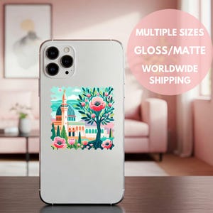 Free Palestine Sticker for Laptop Muslim Gifts Palestinian Heritage Sticker Palestine Poppy Vinyl Decal for MacBook Stand with Gaza Gifts