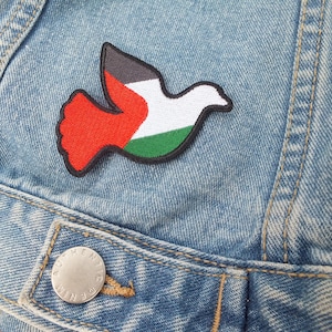 Iron On Patch for Palestine - Symbol of Palestine Embroidered Patch - Flag of Palestine Patch Gift for Activist in Solidarity with Gaza