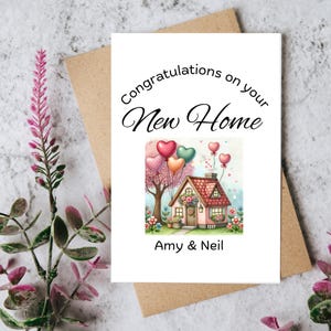 Carte de voeux pour nouveau propriétaire Nouveaux souvenirs Nouvelles aventures Votre première maison Carte-cadeau pour un ami Carte personnalisée porte-bonheur pour une nouvelle maison