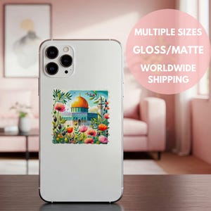 Palestine Solidarity Stickers for iPhone Case Palestinian Symbol Stand with Gaza Gifts That Support Falasteen Heritage Dome of the Rock