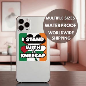 Solidarity Stickers for Palestine - Support Kneecap Vinyl Decal for Car Windscreen - Free Palestine Waterproof Sticker for Water Bottle
