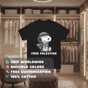 Free Palestine Top - Unisex Pro Palestinian Graphic Tee - Personalized T Shirt with Keffiyeh Print - Palestine Cat Tee Shirt for Gaza