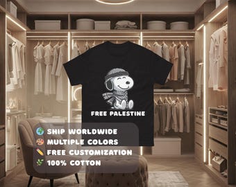 Free Palestine Cotton Top Unisex Keffiyeh Print Artwork Human Rights Activist Political Clothing Support Gaza Fundraiser