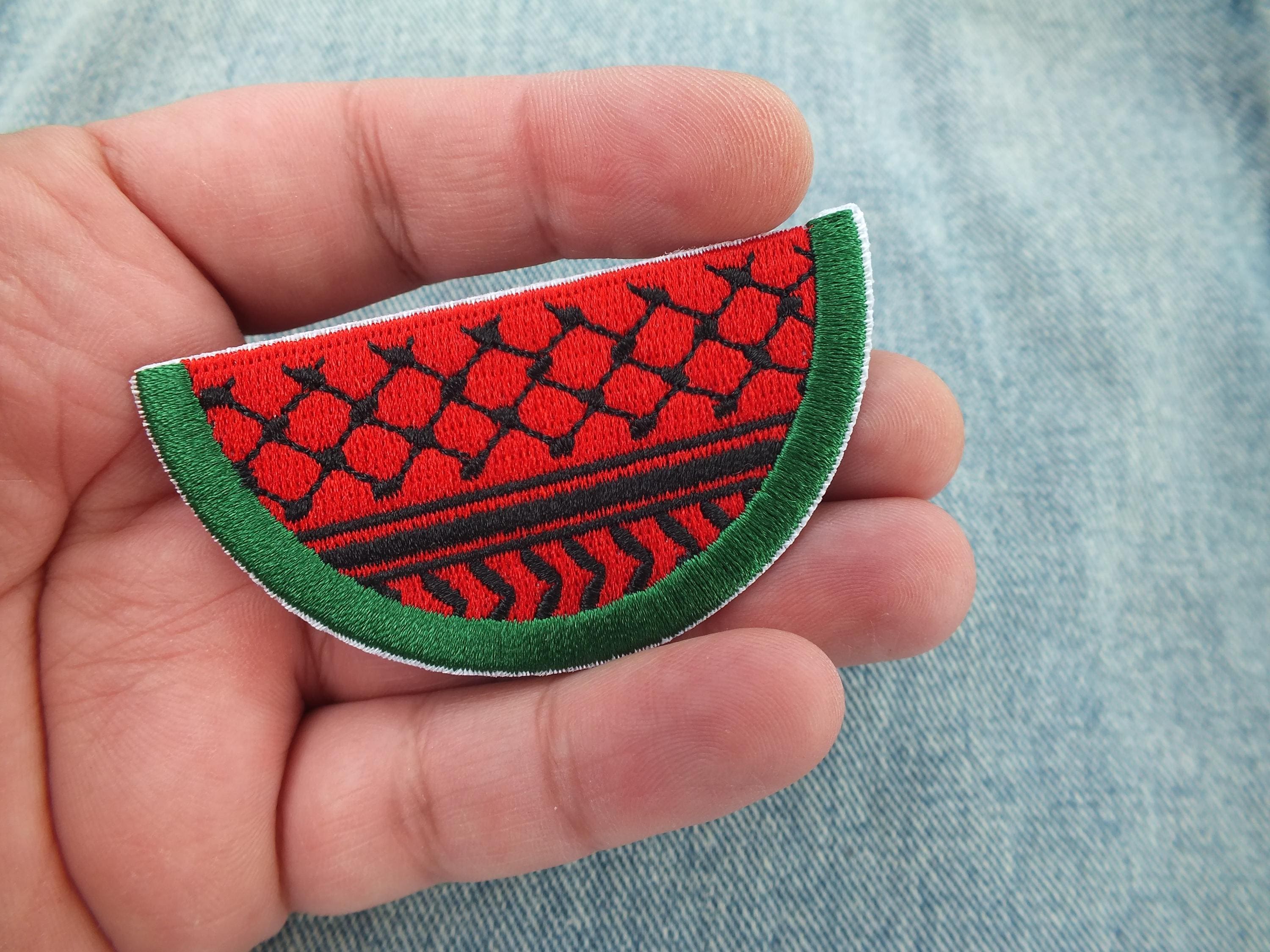 fragola frutta con paillettes - Toppe termoadesive Patch Toppa ricamate, misura: 6,2 x 6 cm